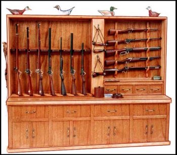 Rifle Display Rack with Rifles
