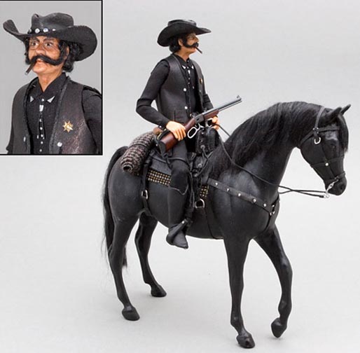 Sheriff, on Black Horse - Click Image to Close