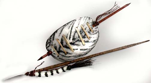 Zebra Sheild and Spear - Click Image to Close